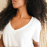 Borstvoeding T-shirt V-hals Wit