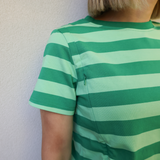 Organic Cotton Breastfeeding T-Shirt Green Stripes