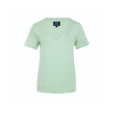 Borstvoeding T-shirt V-hals saliegroen