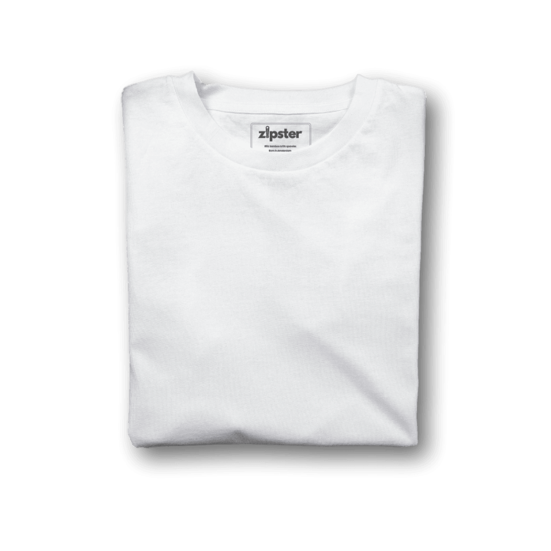 Women's White Bamboo T-Shirt - Zipster
